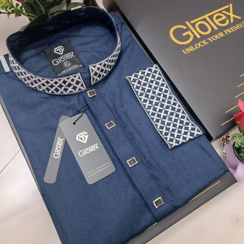 Glotex Navy Blue Panjabi