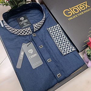 Glotex Navy Blue Panjabi