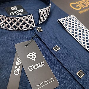 Glotex Navy Blue Panjabi