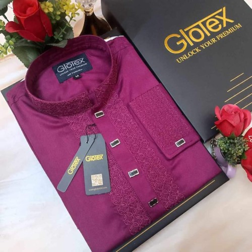 Glotex Maroon Panjabi